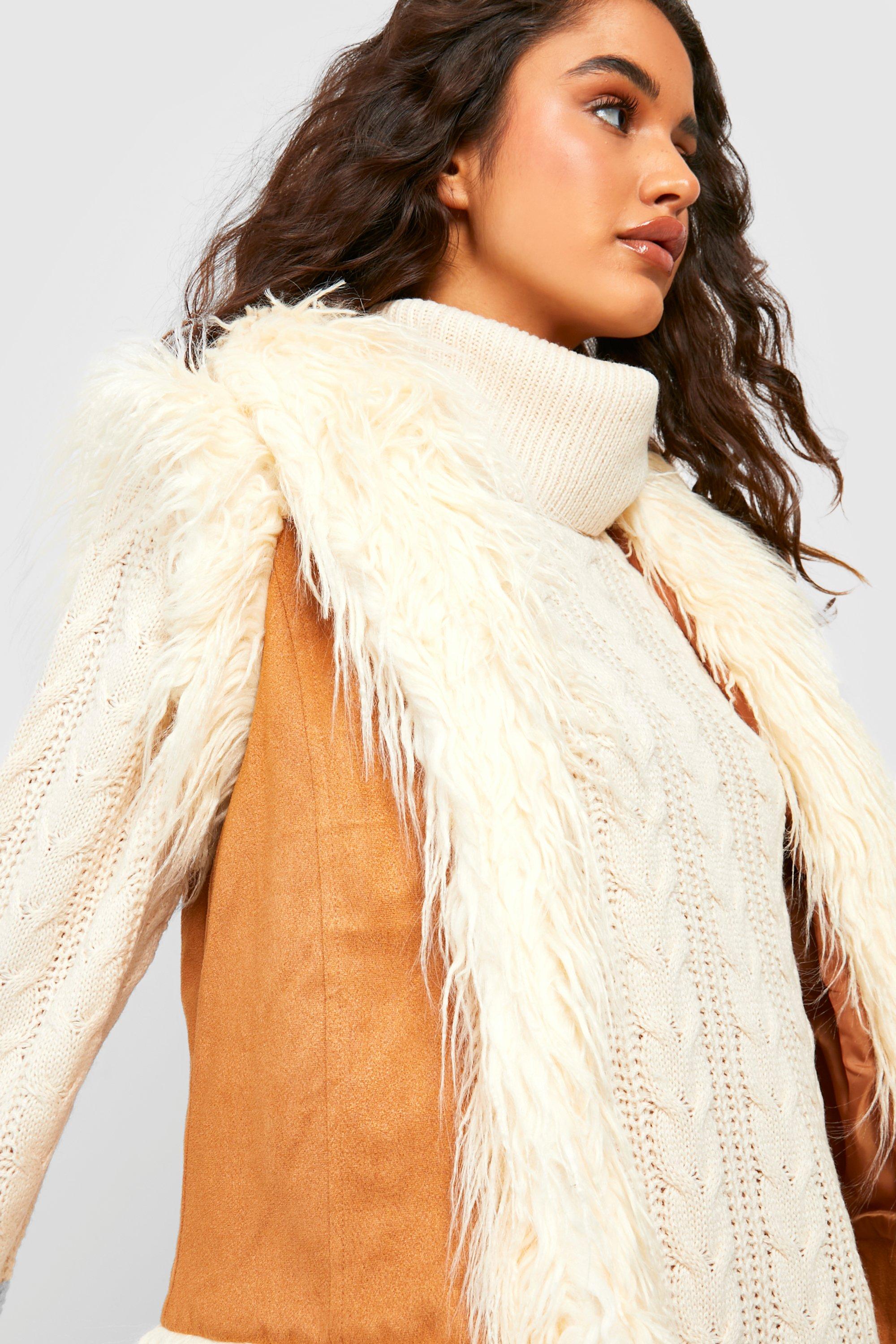 Faux shearling 2024 vest forever 21