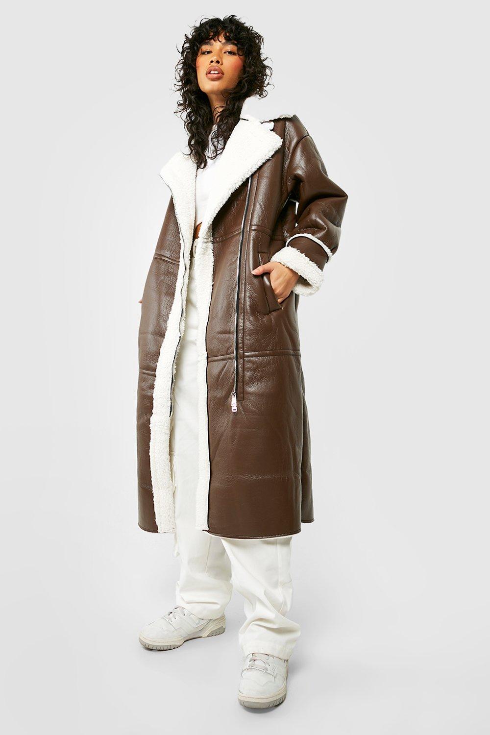 Long aviator coat sale