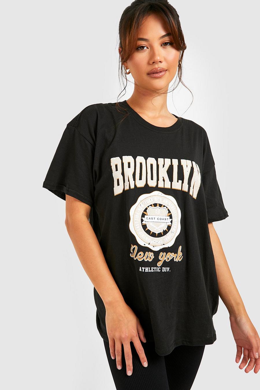Black Petite Brooklyn Oversized T-shirt  image number 1