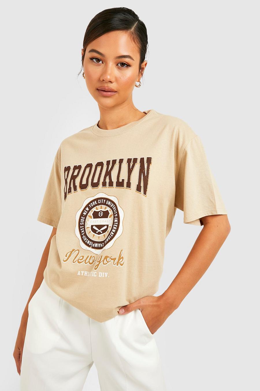 Stone Petite Brooklyn Oversized T-shirt  image number 1