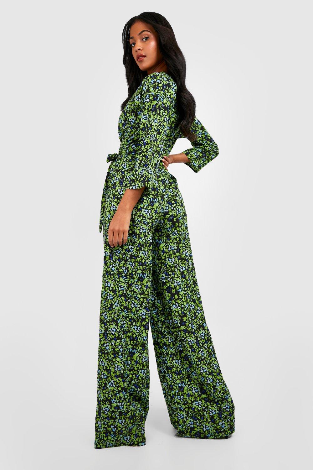 Wrap best sale tie jumpsuit