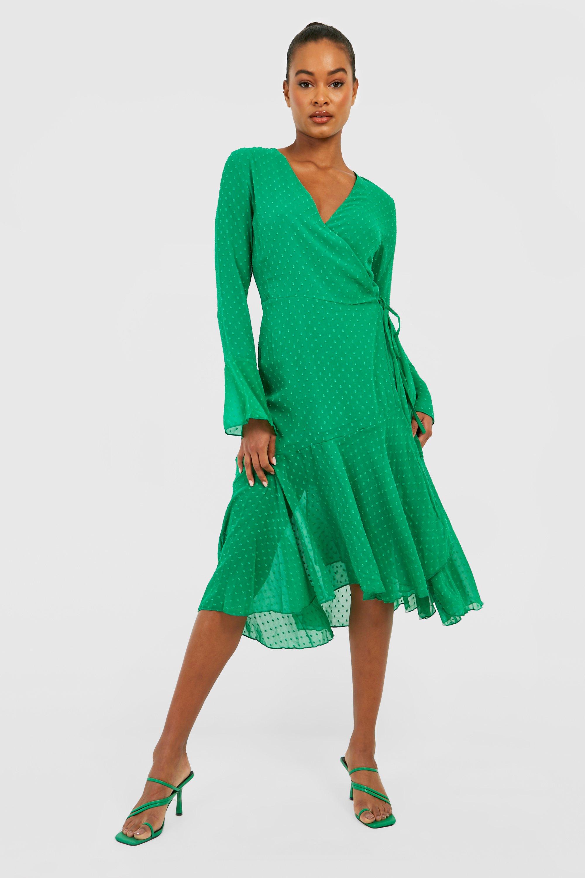 Mesh shop wrap dress