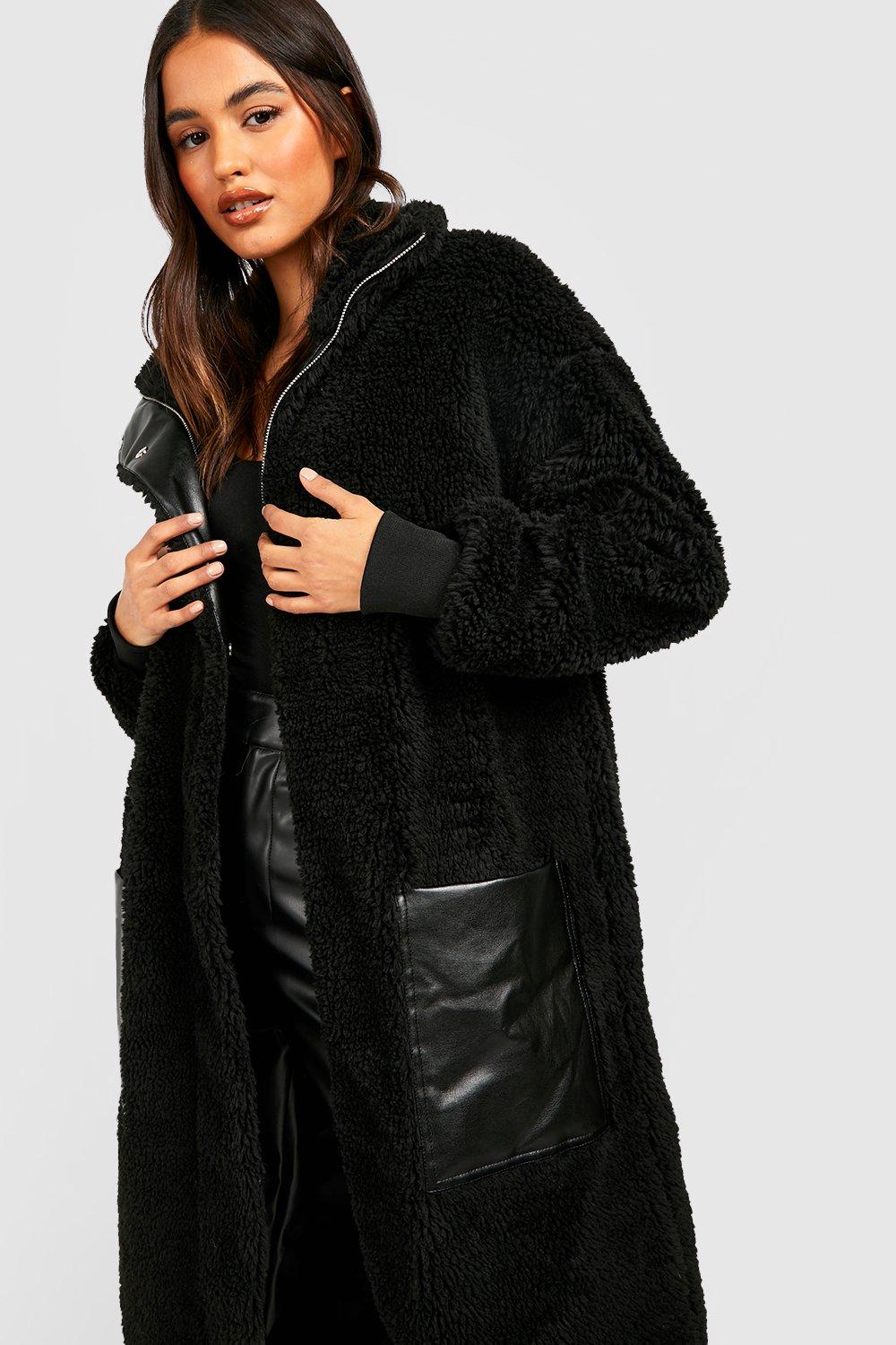 Longline Teddy Faux Fur Coat