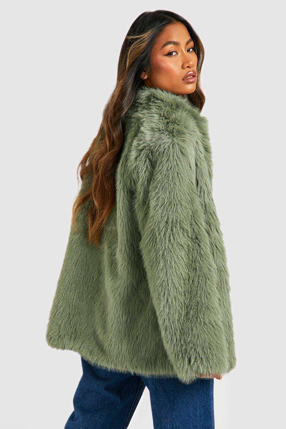 Luxe Faux Fur Coat boohoo USA