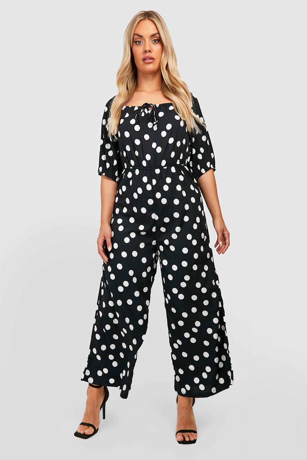 Boohoo best sale spotty jumpsuit