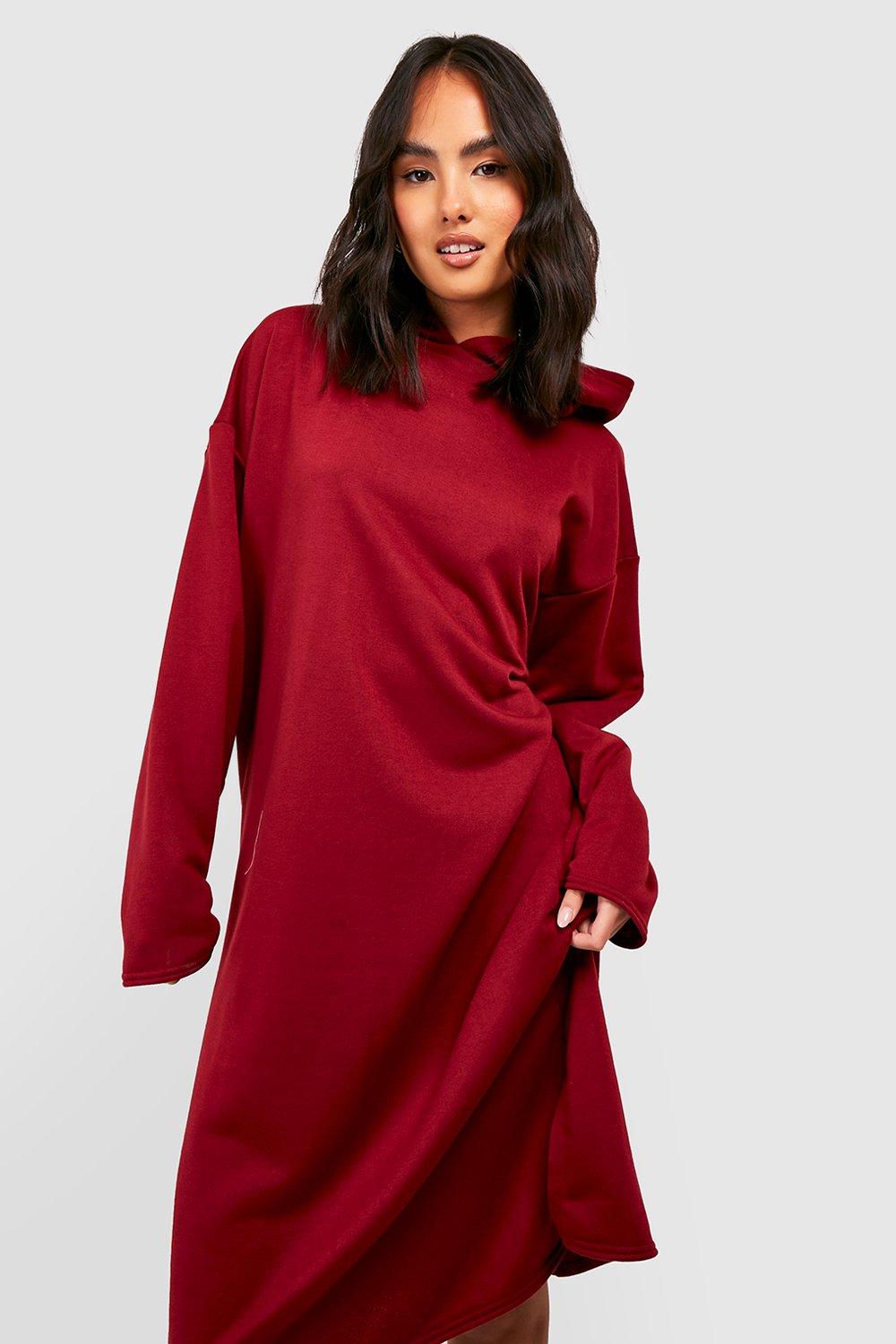 Hoodie dress boohoo online