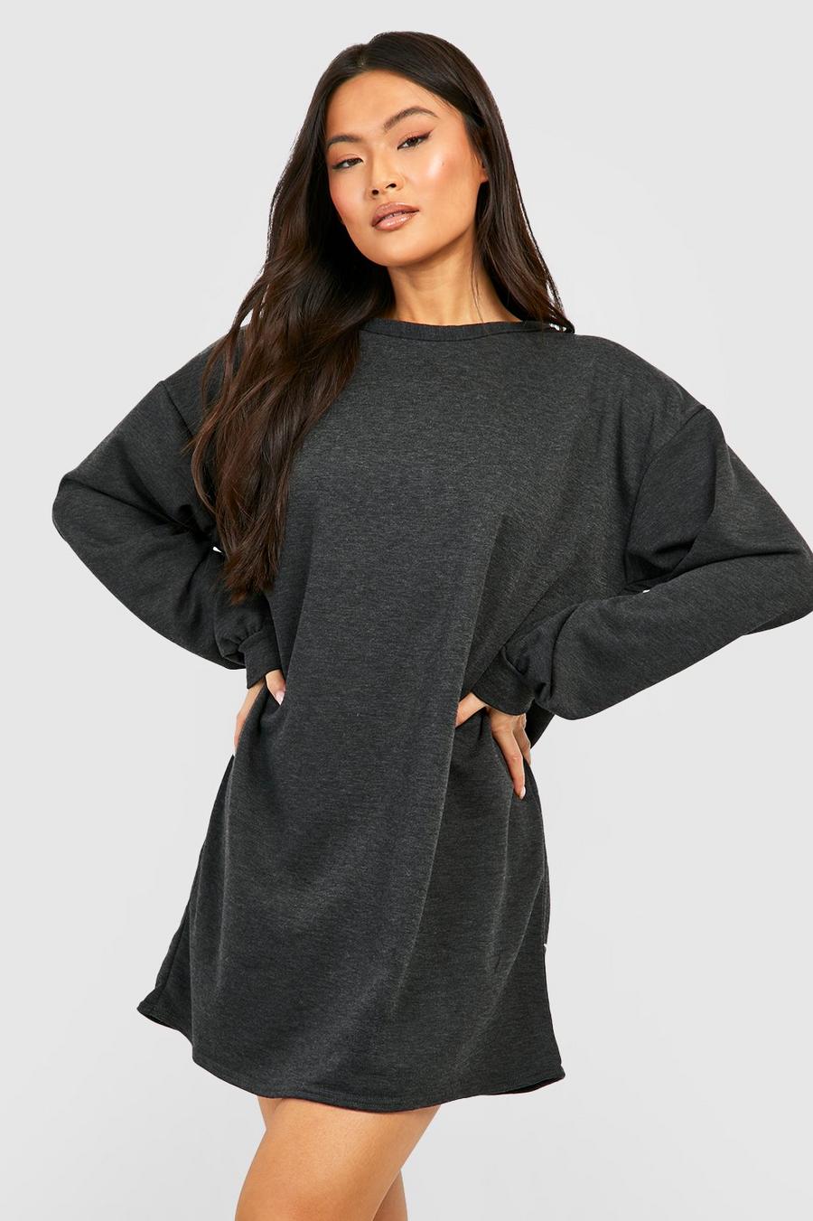 Charcoal grå Oversized Sweater Dress