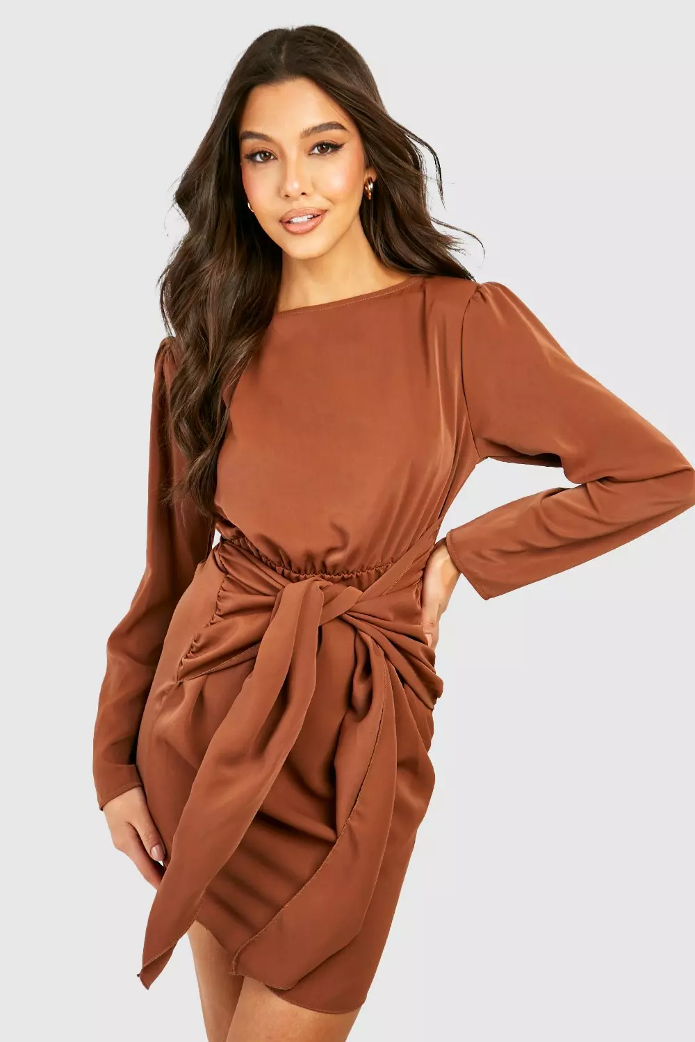 Structured wrap dress sale