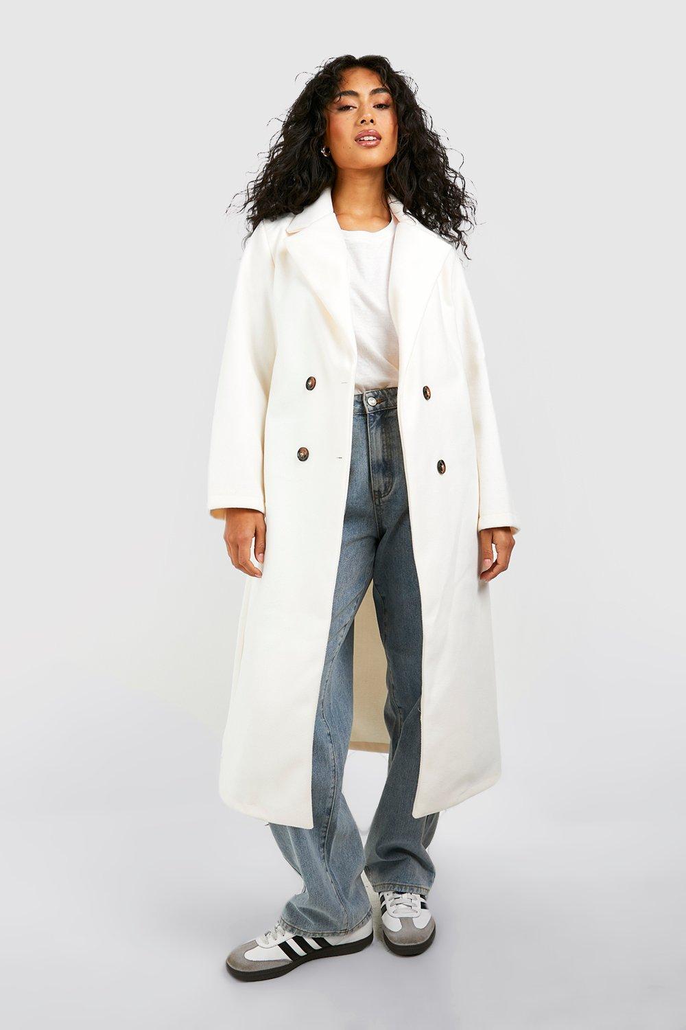 Boohoo white outlet coat