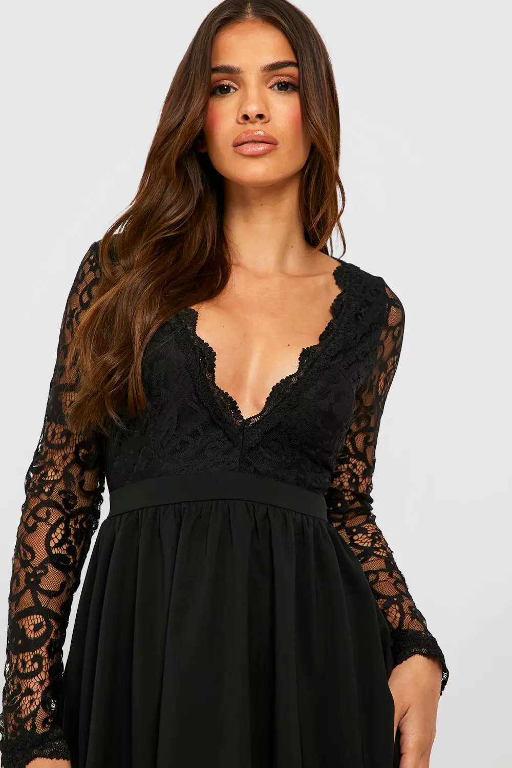 Lace top best sale skater dress