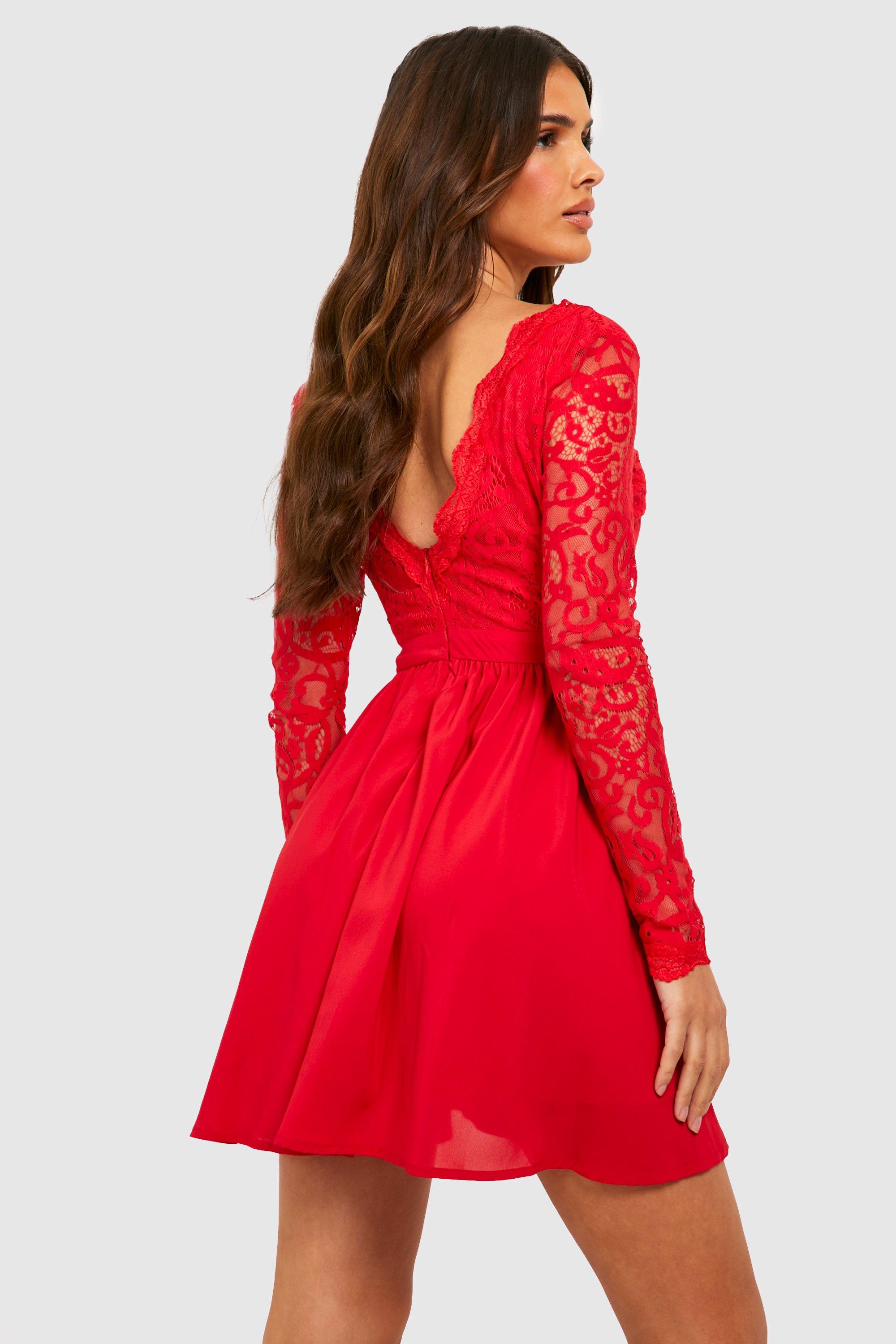 Robe patineuse 2025 rouge femme