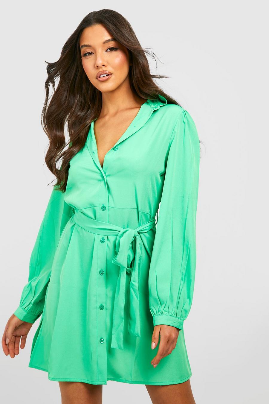 Robe chemise, Bright green image number 1
