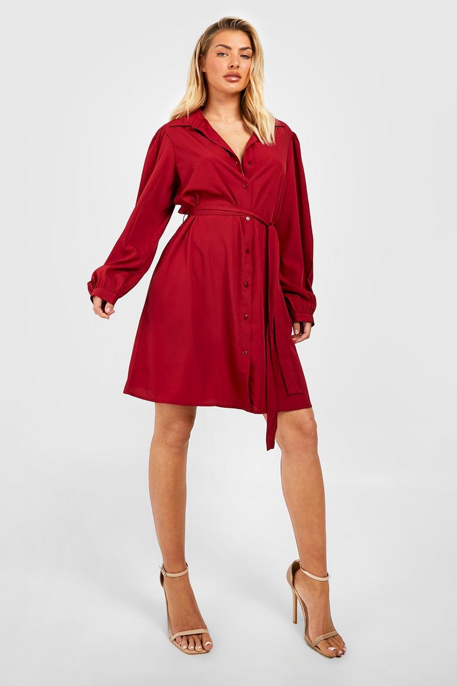 Wine The Shirt Dress image number 1