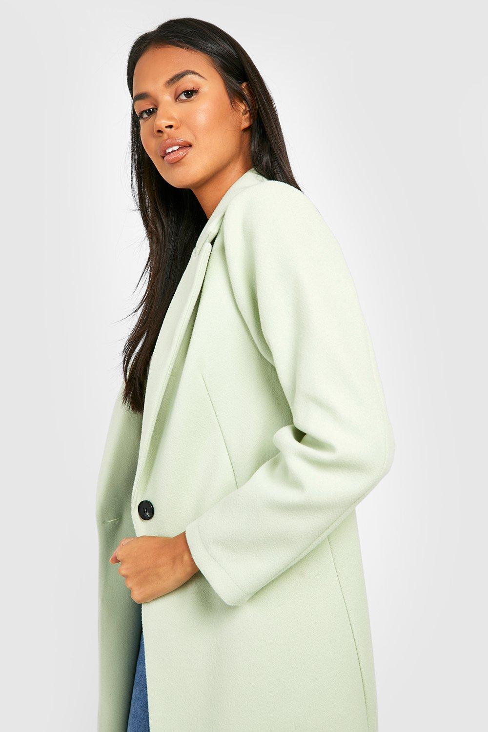 Mint green 2024 wool coat