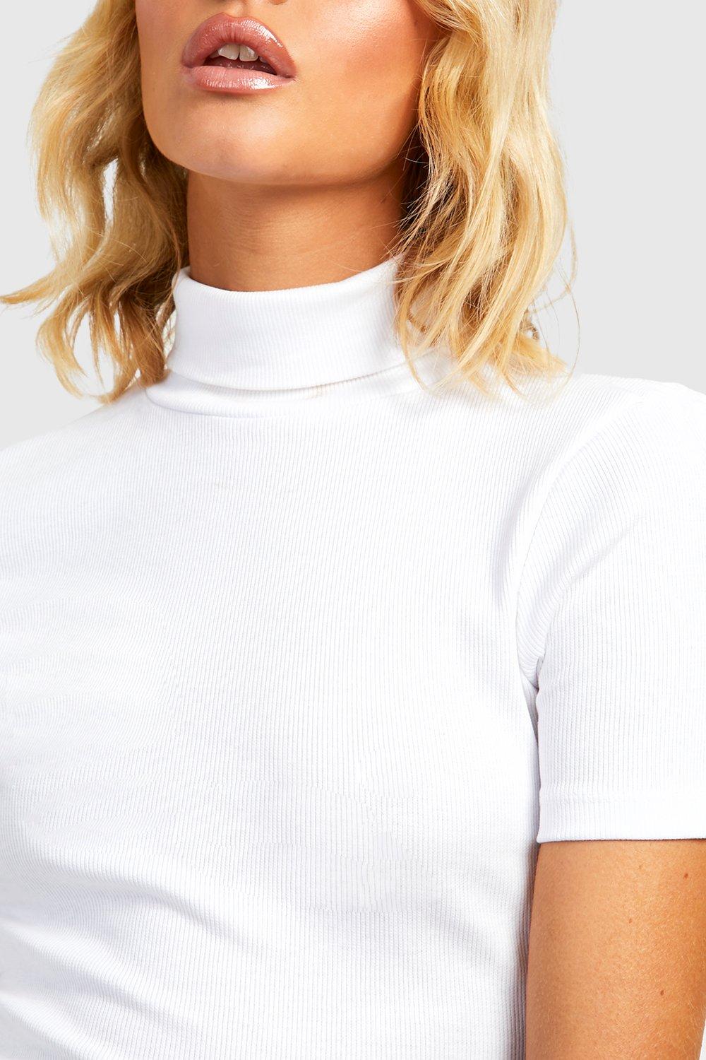 White Turtleneck Short Sleeve Cheap Sale | bellvalefarms.com