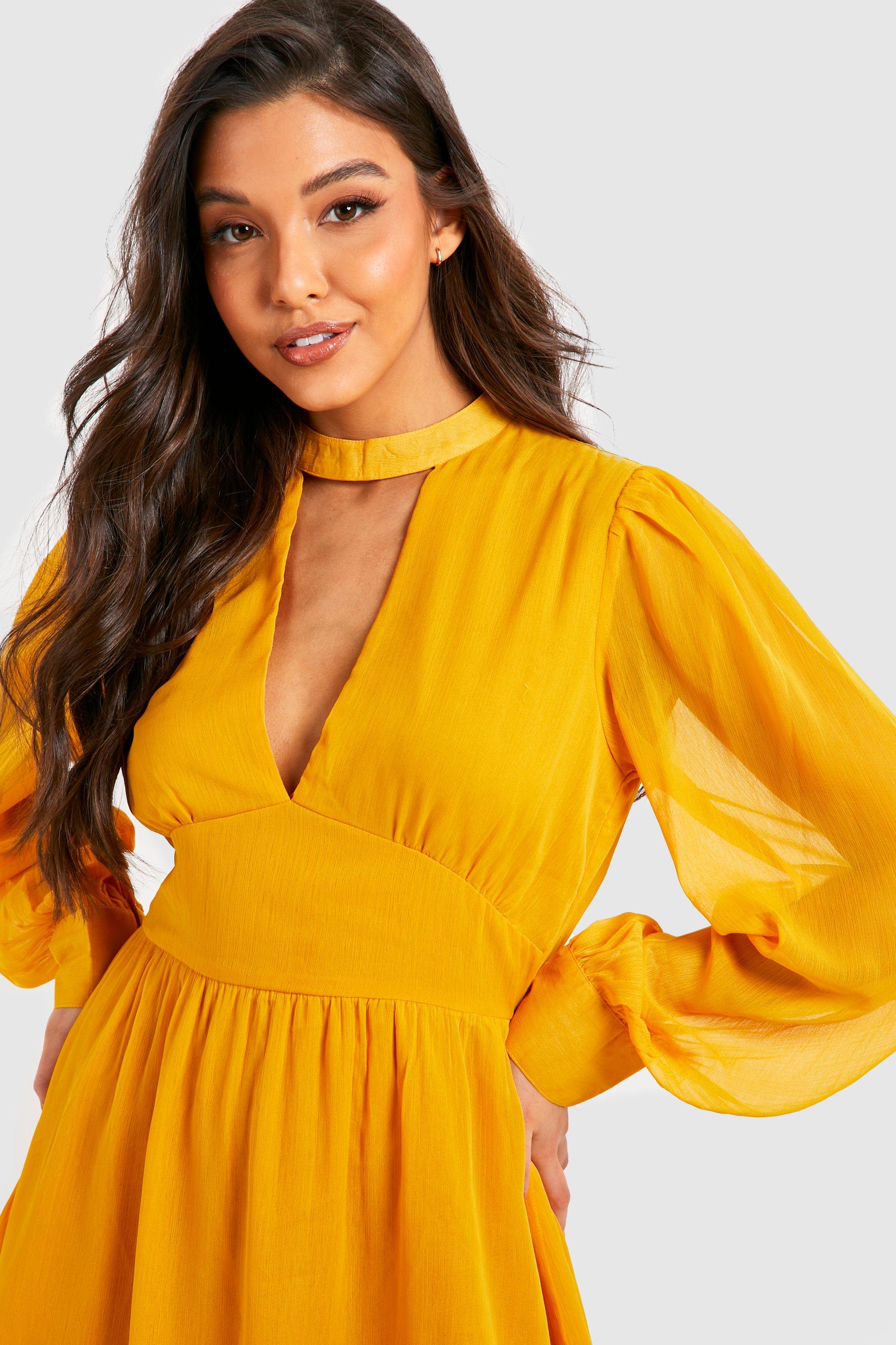 Chiffon midi skater clearance dress