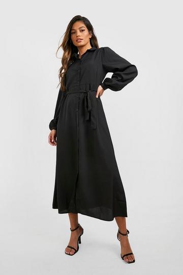 Black The Midi Shirt Dress