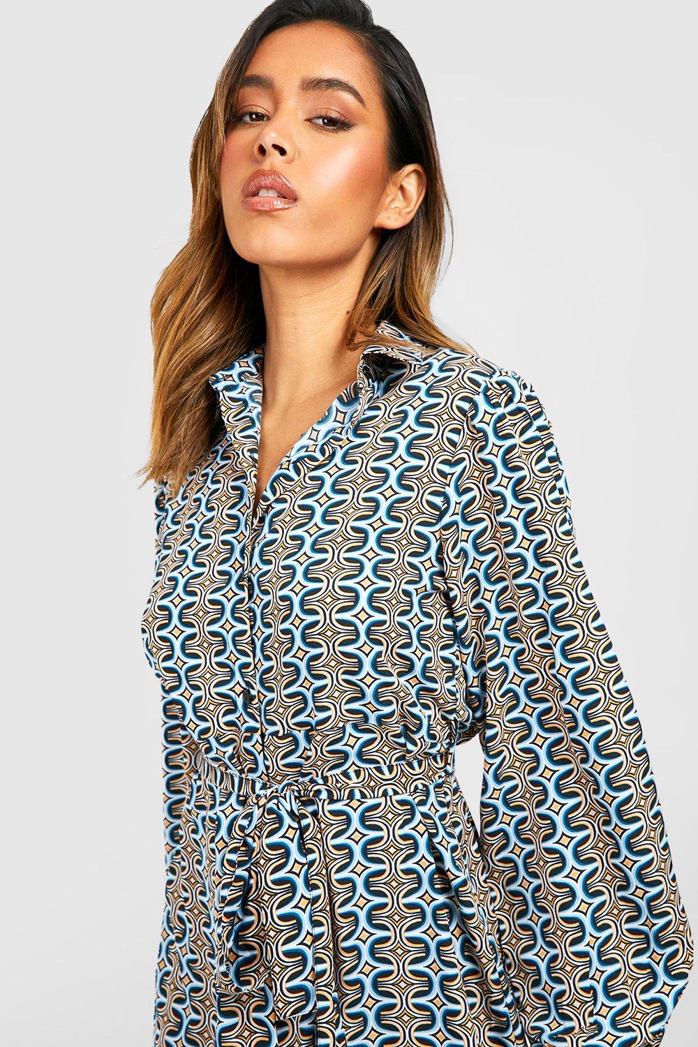 The Printed Midi Shirt Dress