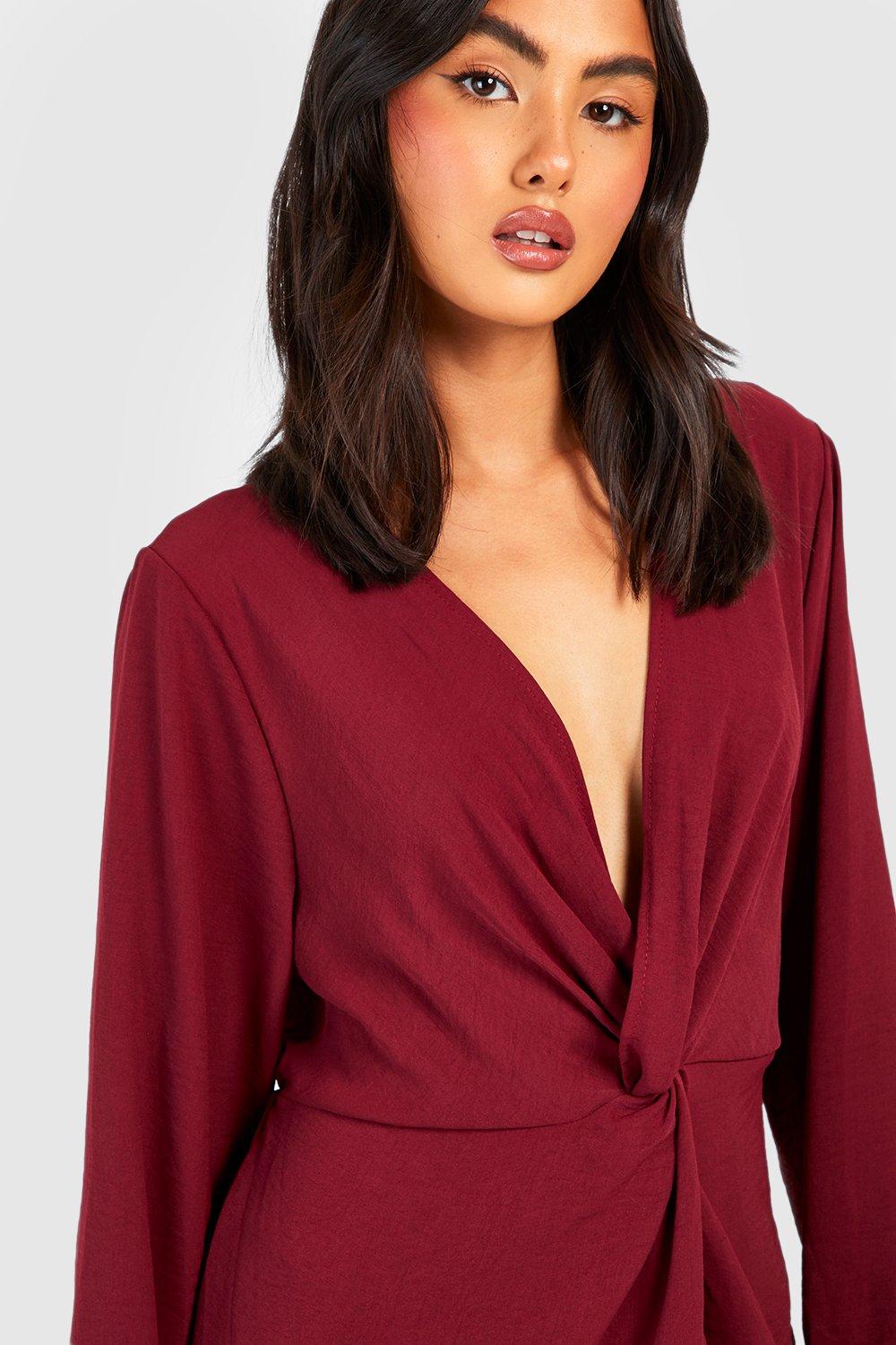 Boohoo twist best sale front dress