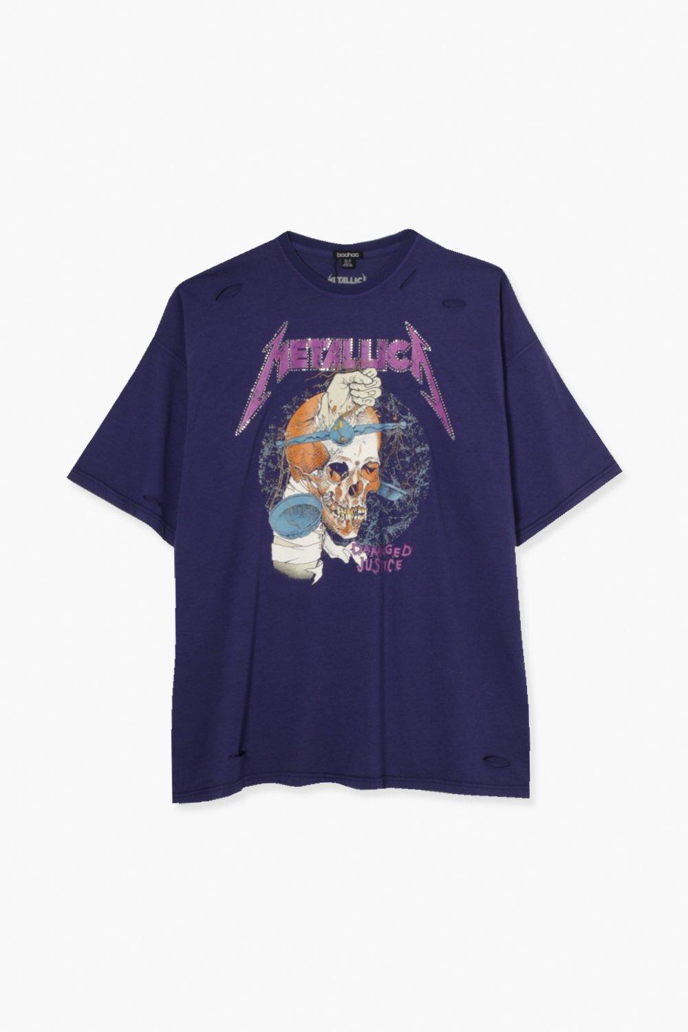 T shirt metallica top donna