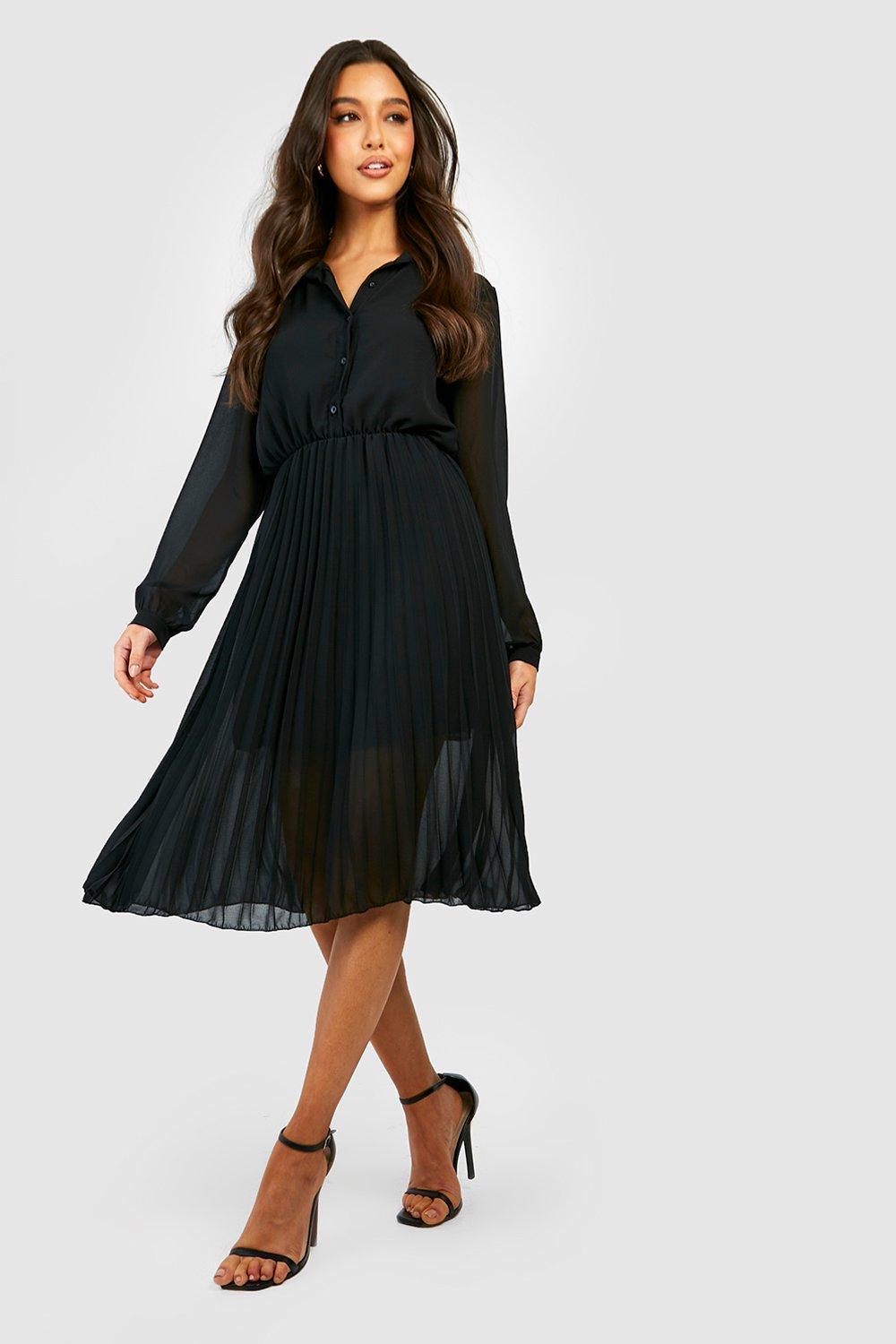 Chiffon midi shop shirt dress