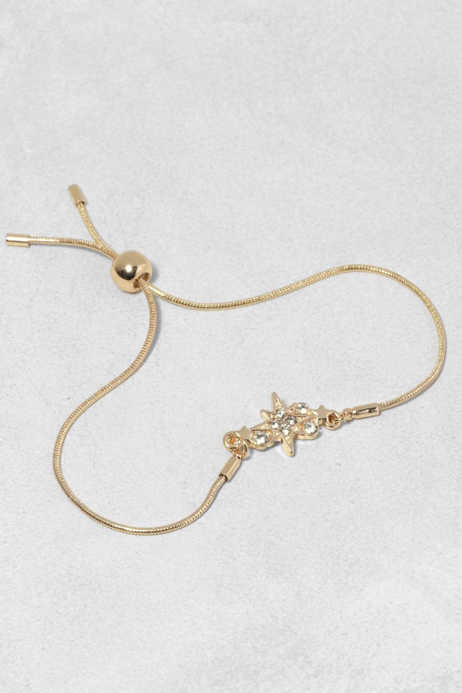 Gold metallic Celestial North Star Toggle Bracelet image number 1