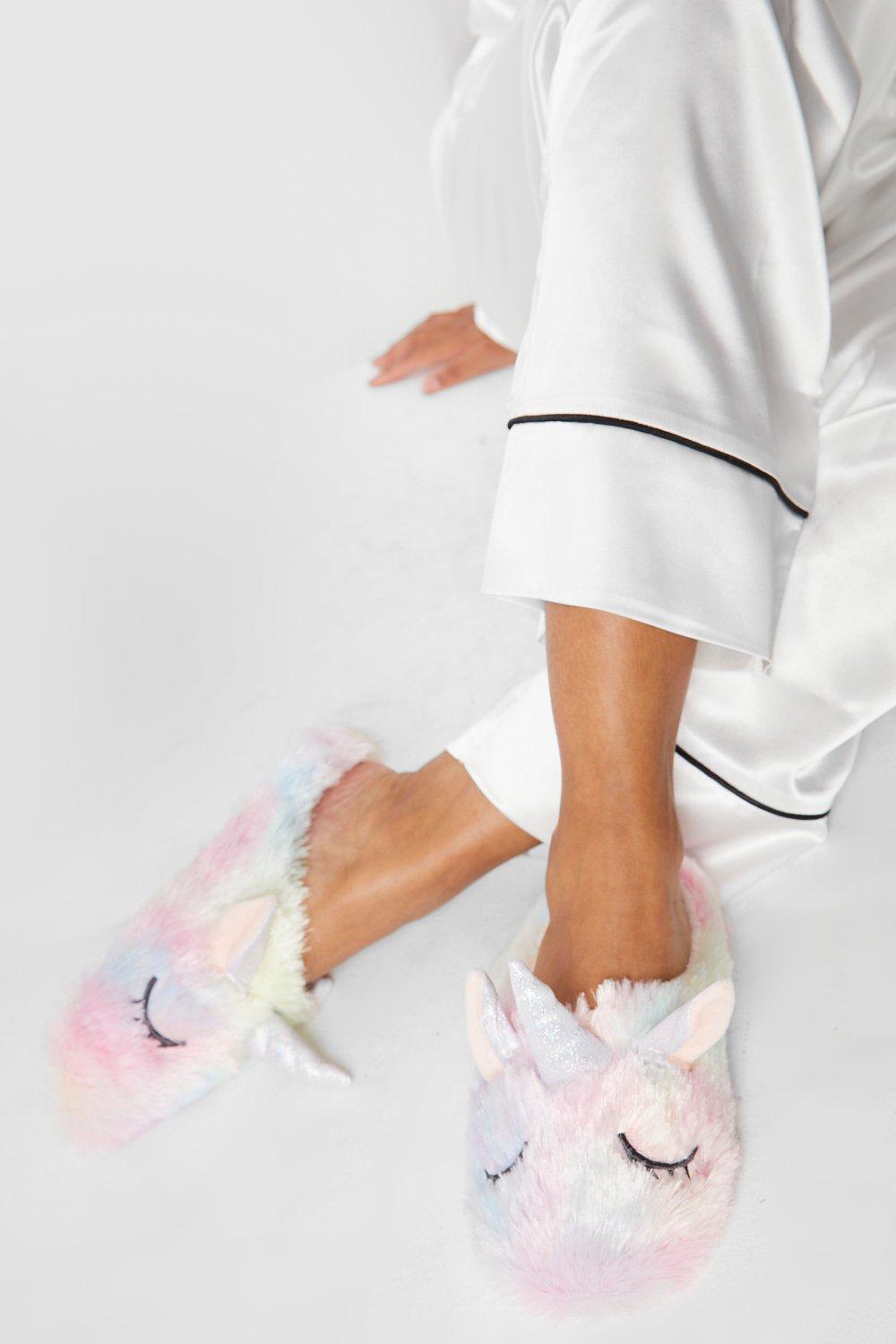 Unicorn slippers online womens