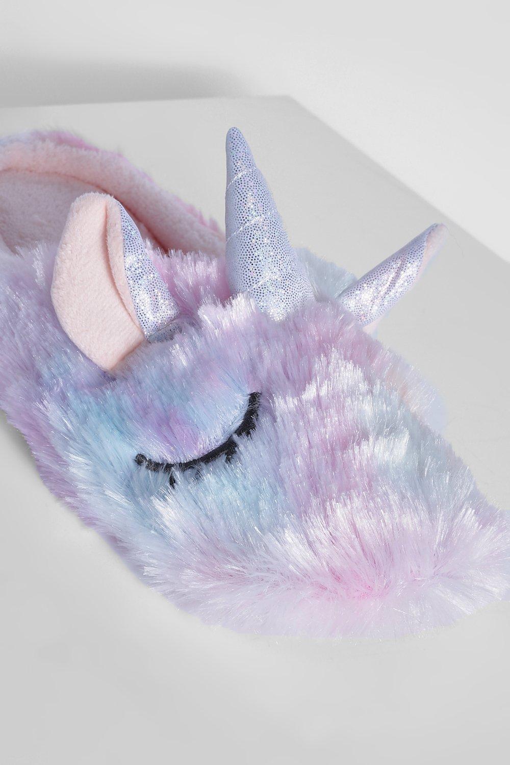 Faux fur unicorn slippers sale