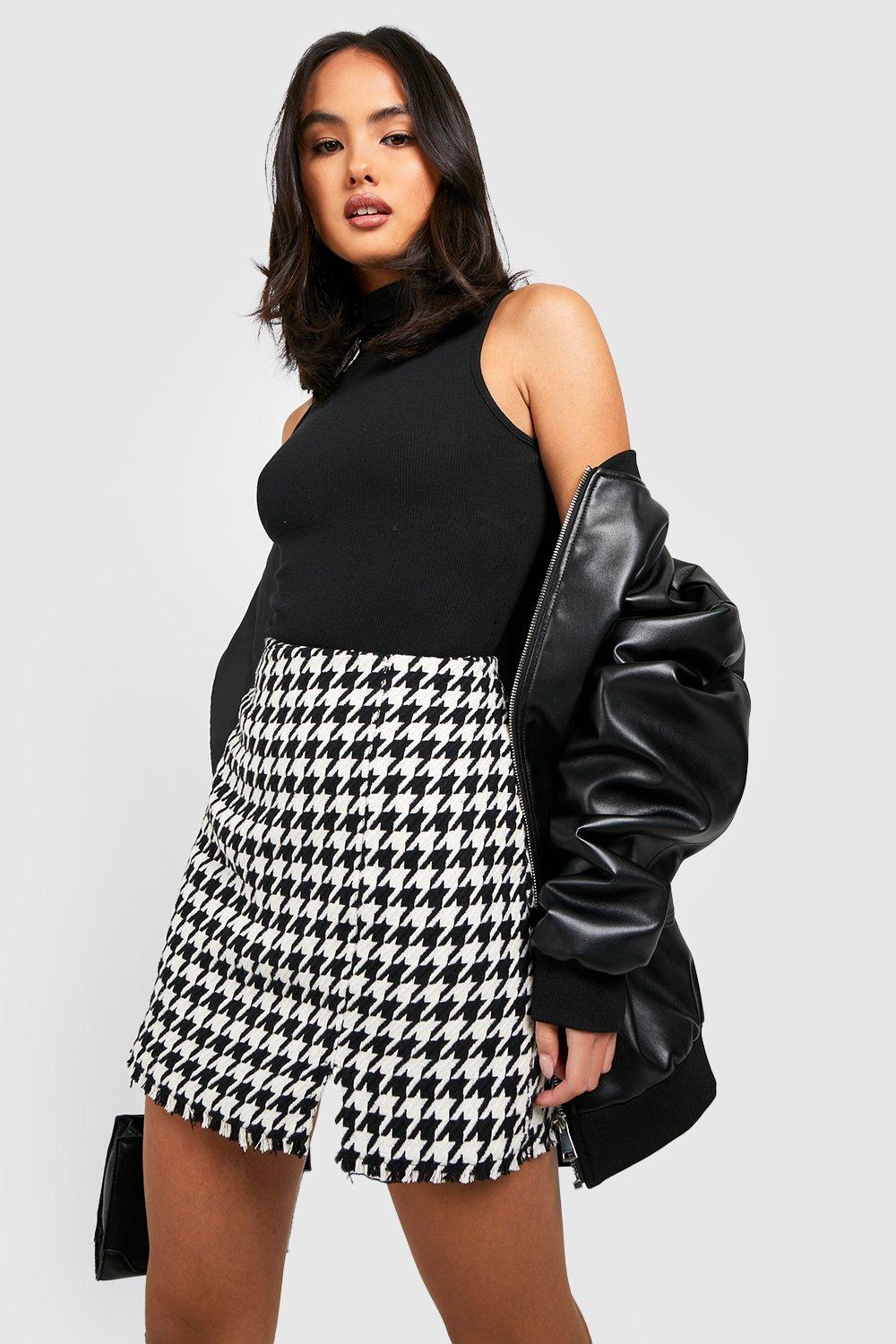 Houndstooth skater outlet skirt outfit