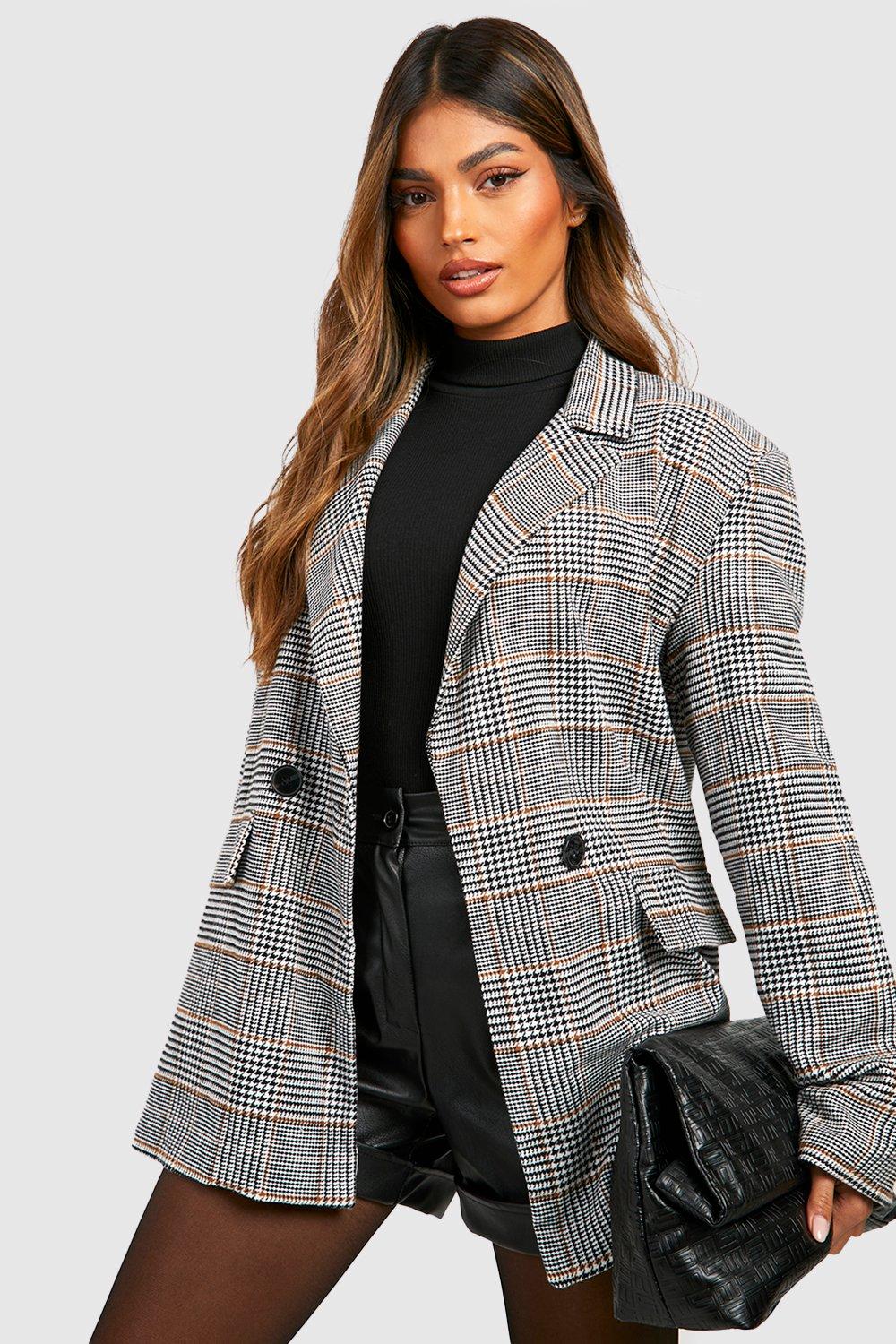 Boohoo 2024 check blazer