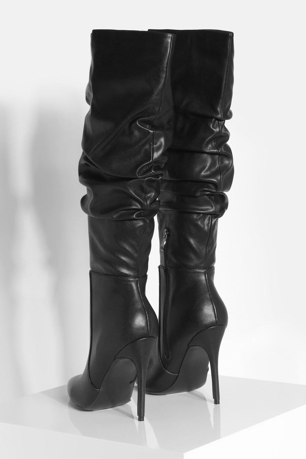 Bottes fronc es talon aiguille Pointure large boohoo