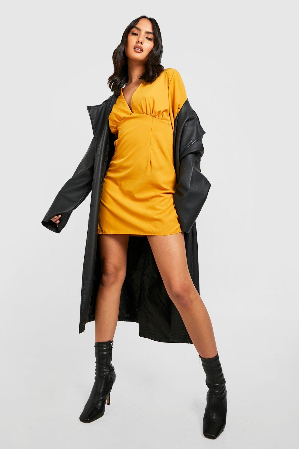 Boohoo hot sale yellow dress