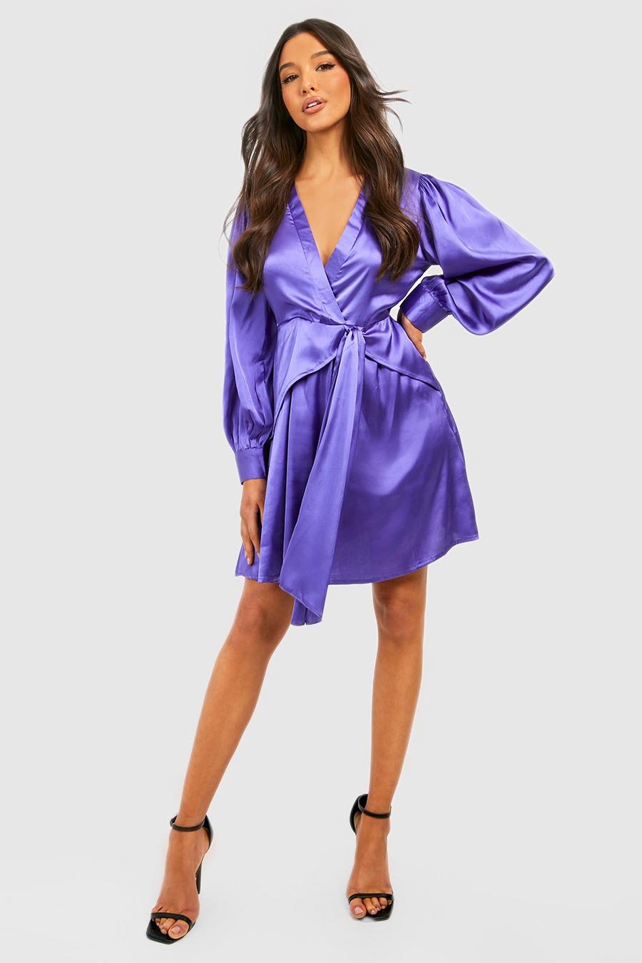 Vestito camicia classico, Jewel purple