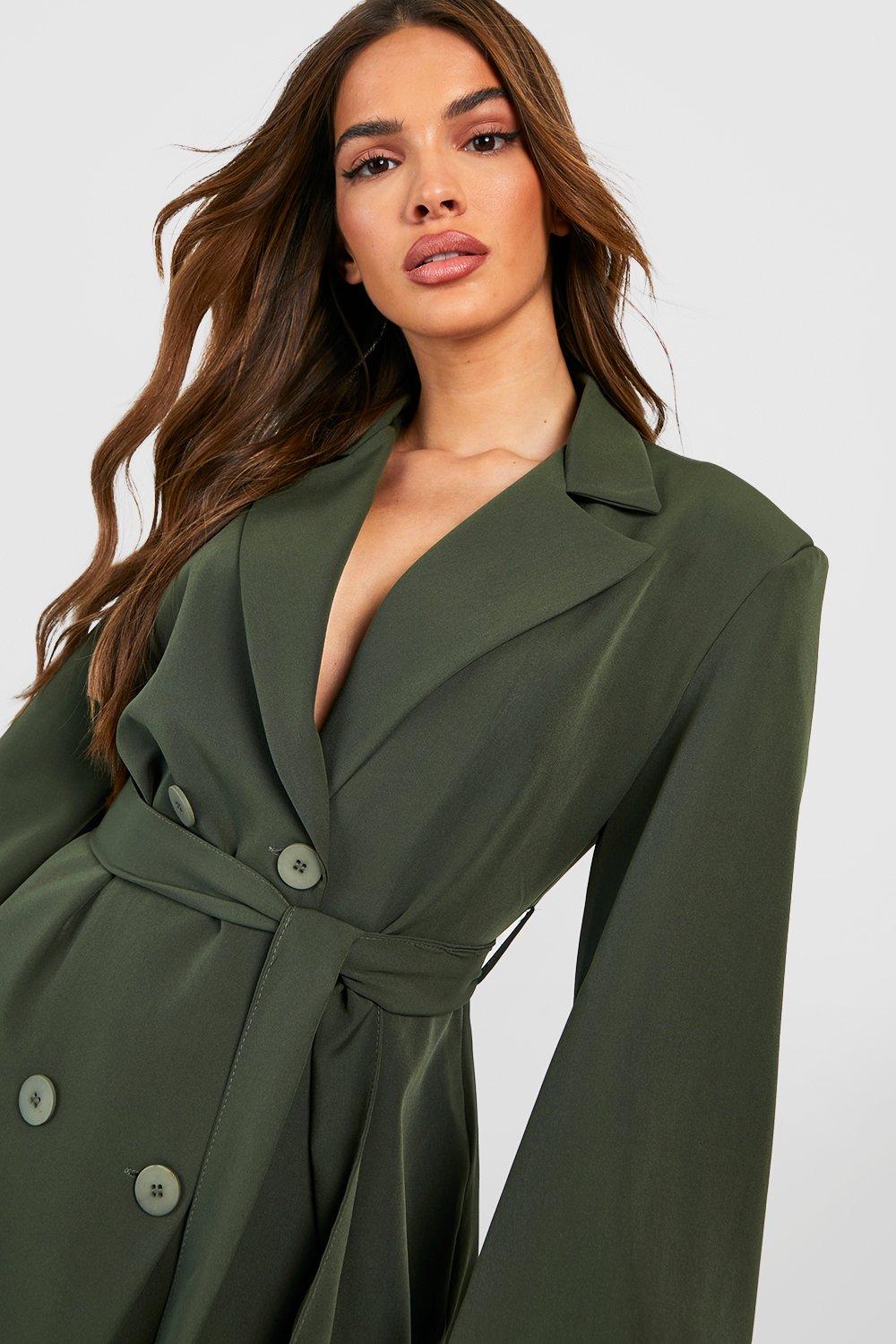 Extreme Flare Sleeve Blazer Dress boohoo