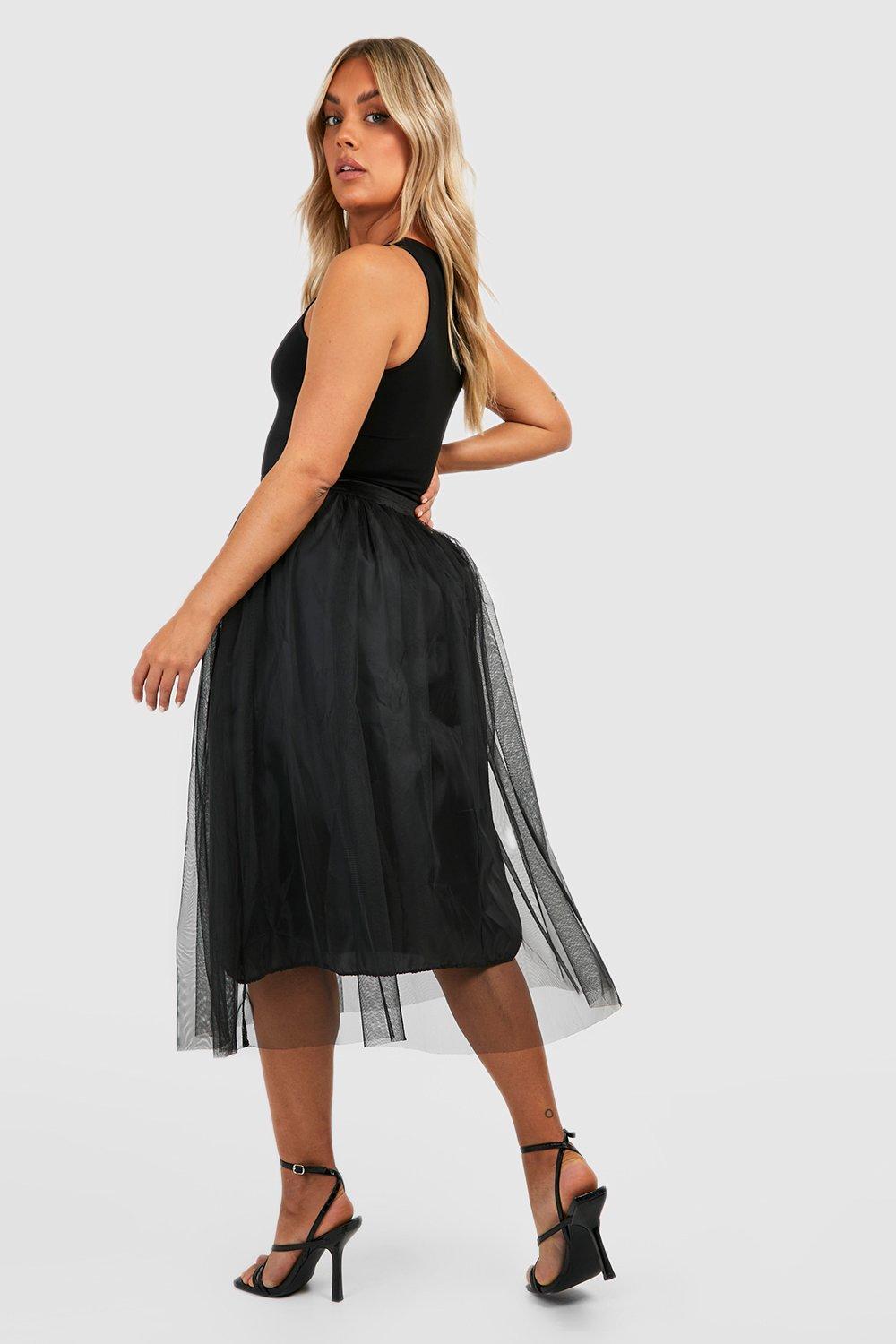 Tulle midi skirt outlet boohoo