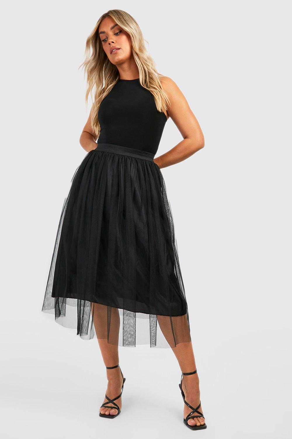 Black tulle 2024 skirt boohoo