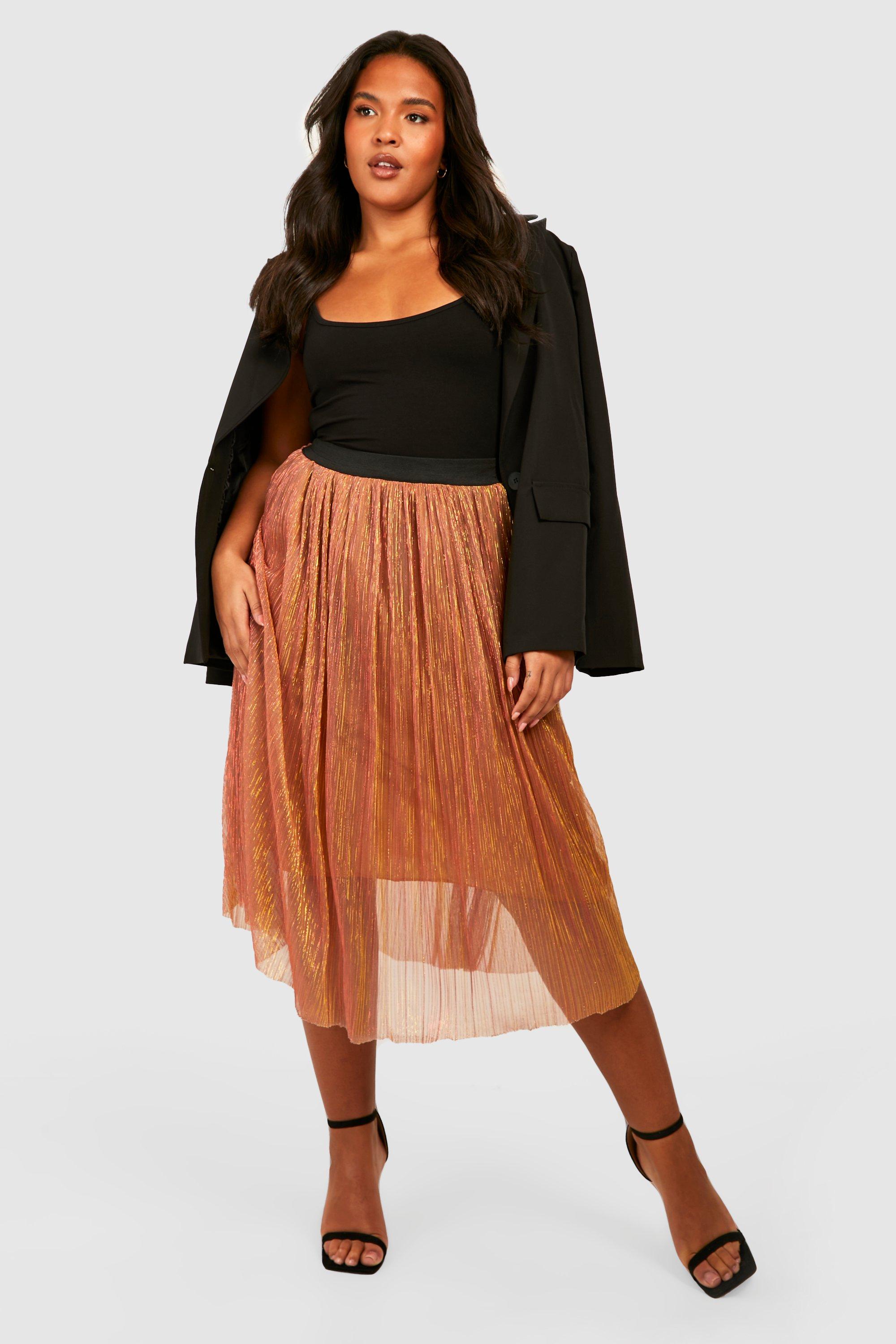 Plus size outlet tulle mesh skirt