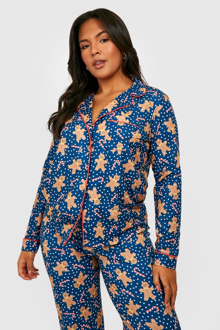 Grande taille - Pyjama à imprimé de Noël, Navy image number 1
