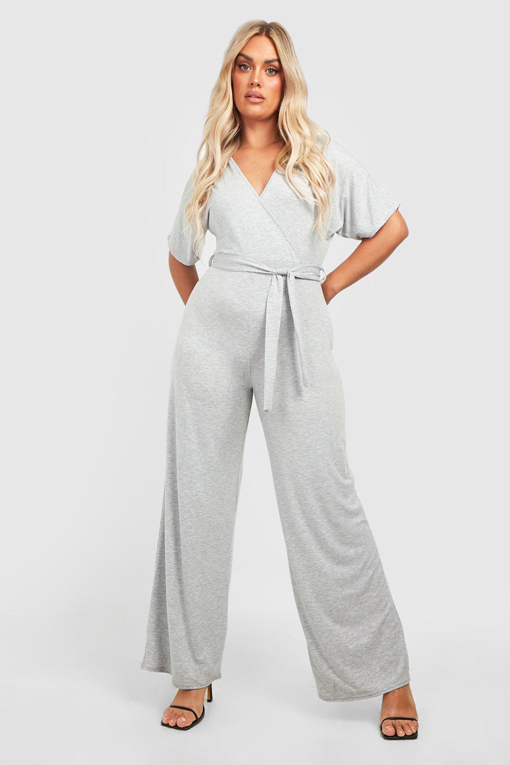 Grey plus store size jumpsuit