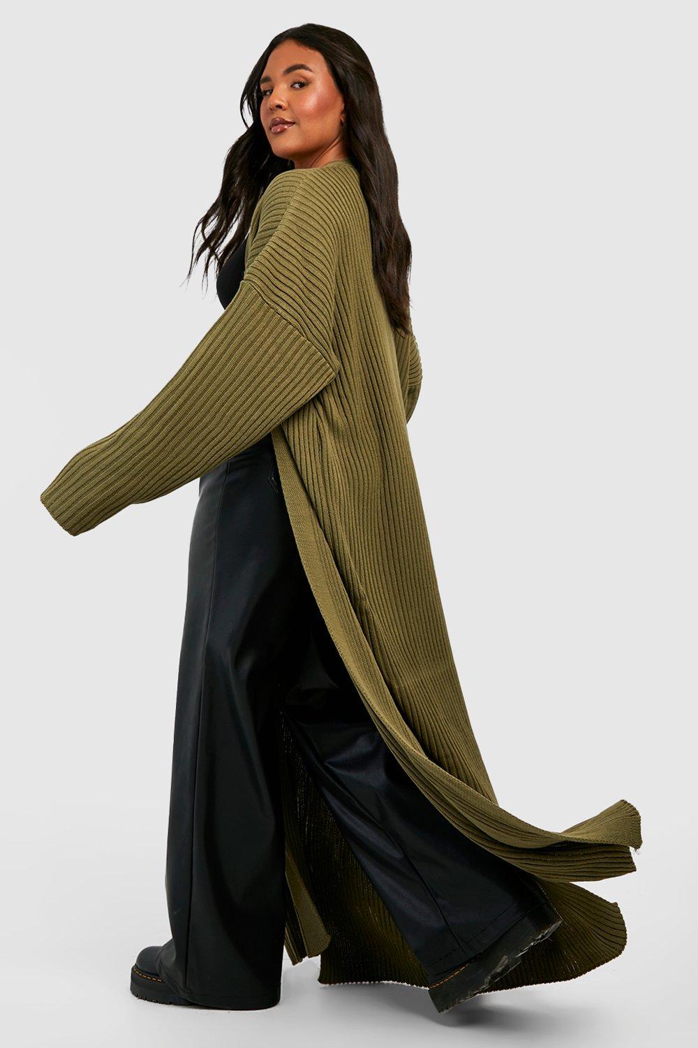 Oversized maxi fashion cardigan