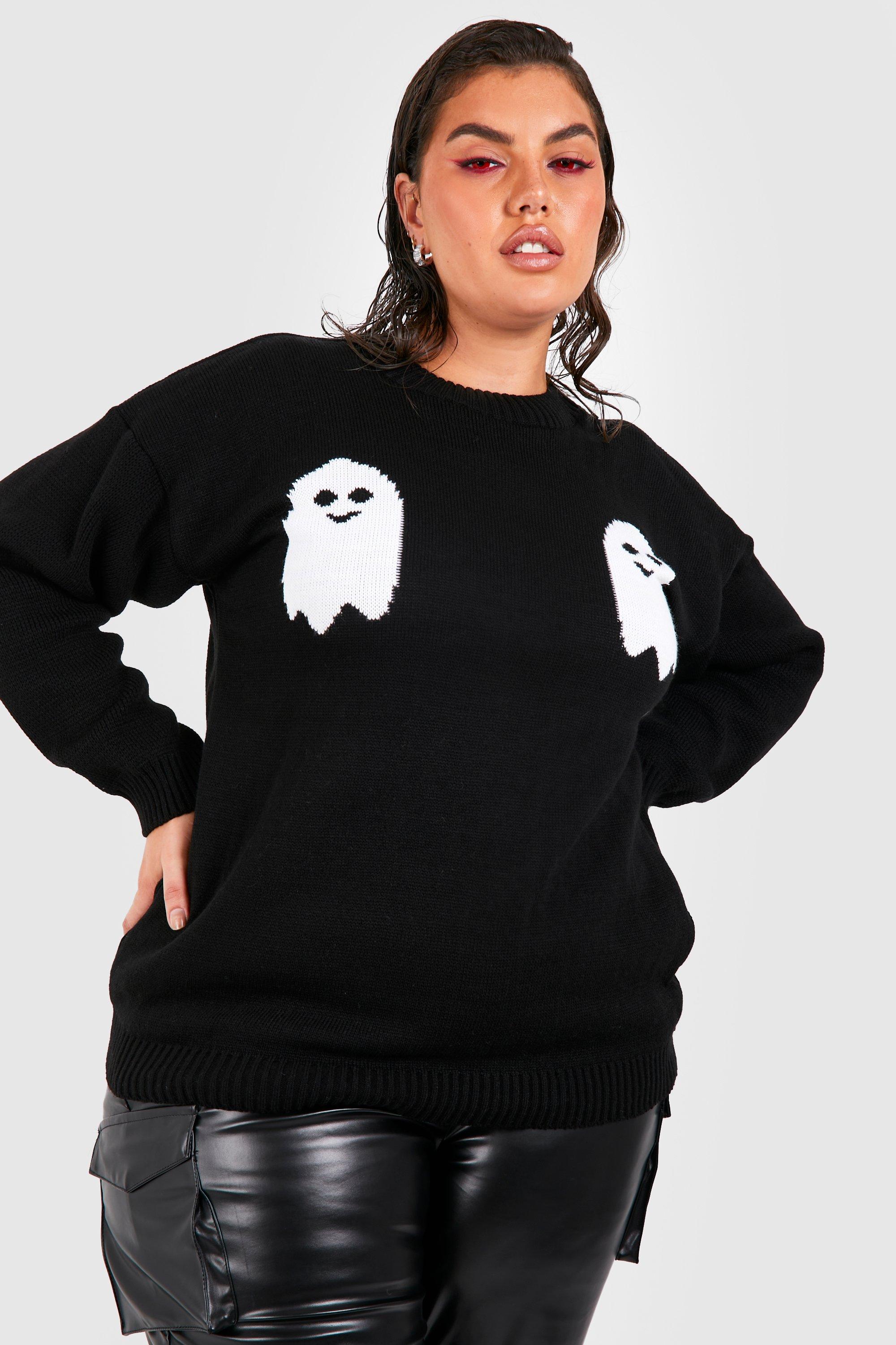 Women's Plus Ghost Halloween Jumper | Boohoo UK