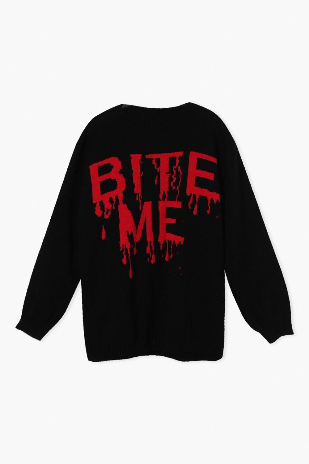 Plus Bite Me Halloween Jumper