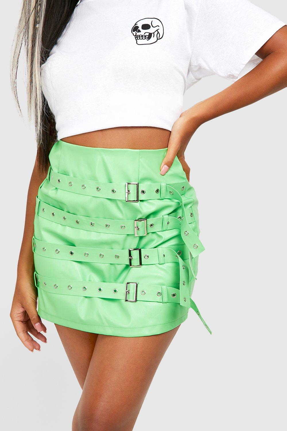 Buckle belt 2024 mini skirt