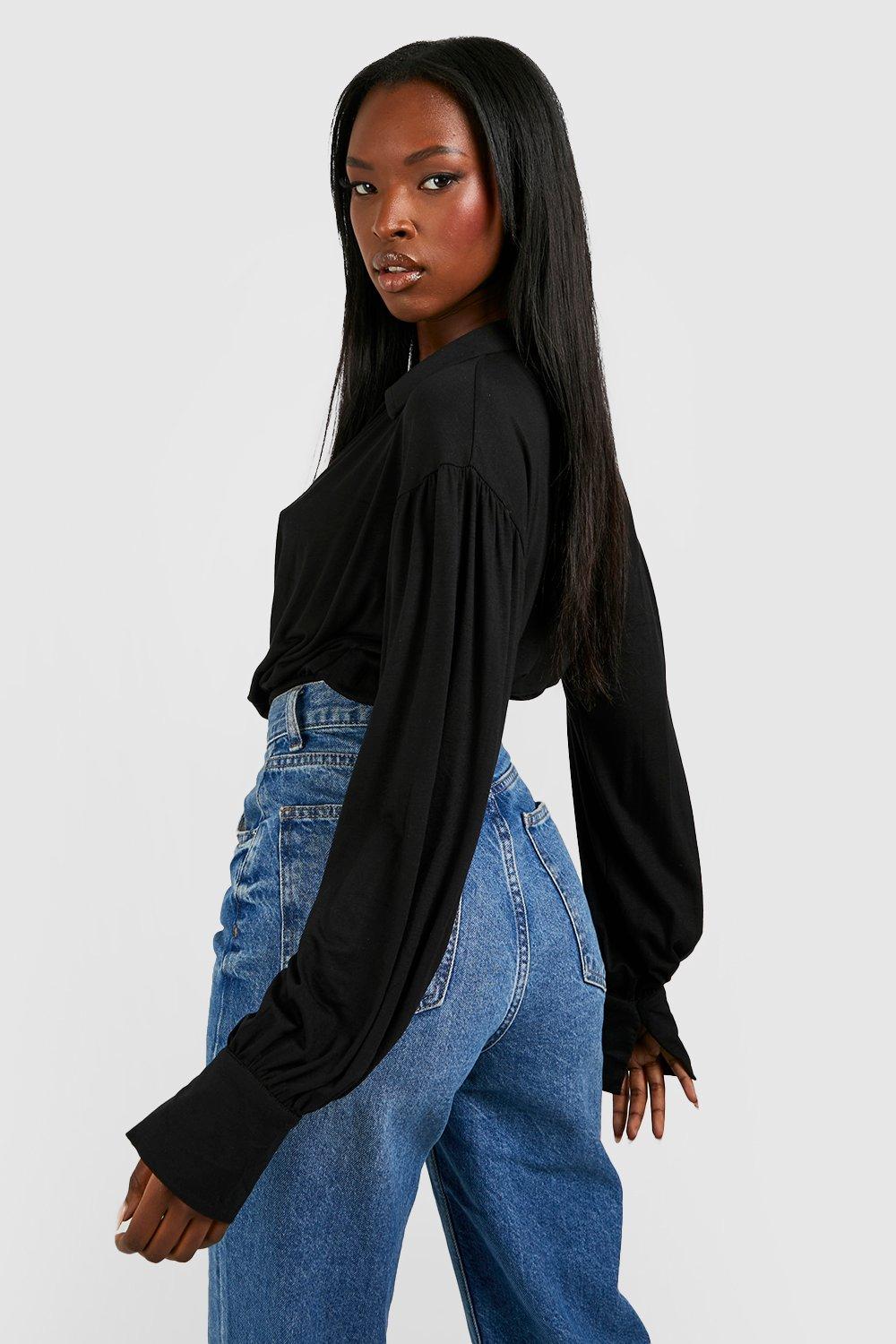 Cowl Neck Long Sleeve Bodysuit | boohoo