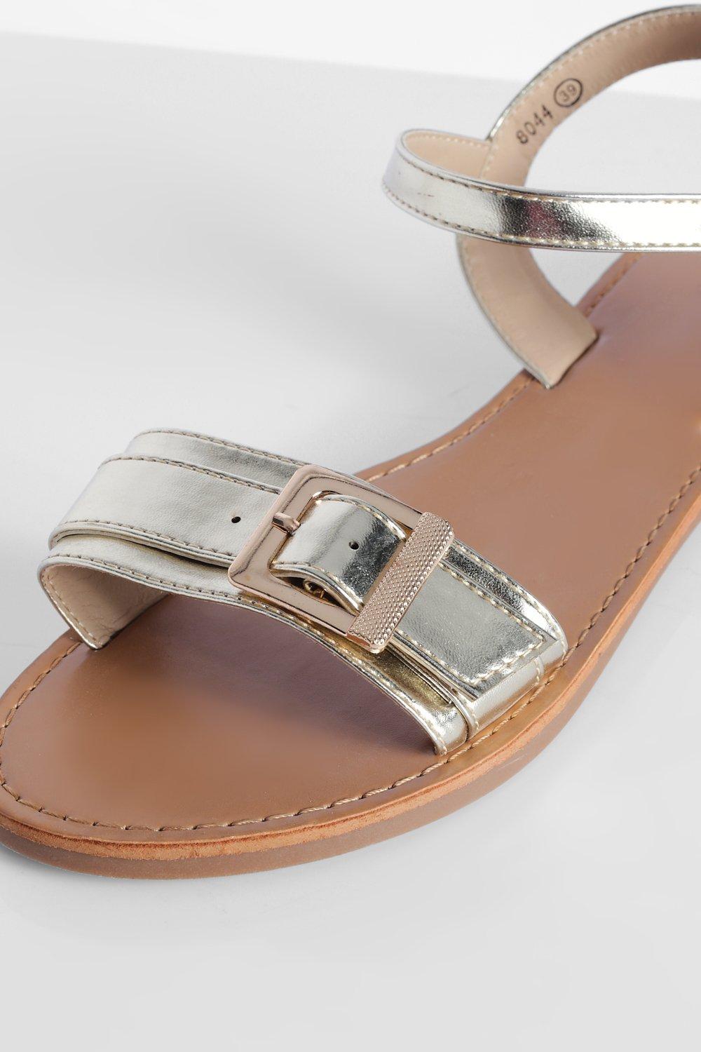 Rose gold hot sale sandals boohoo