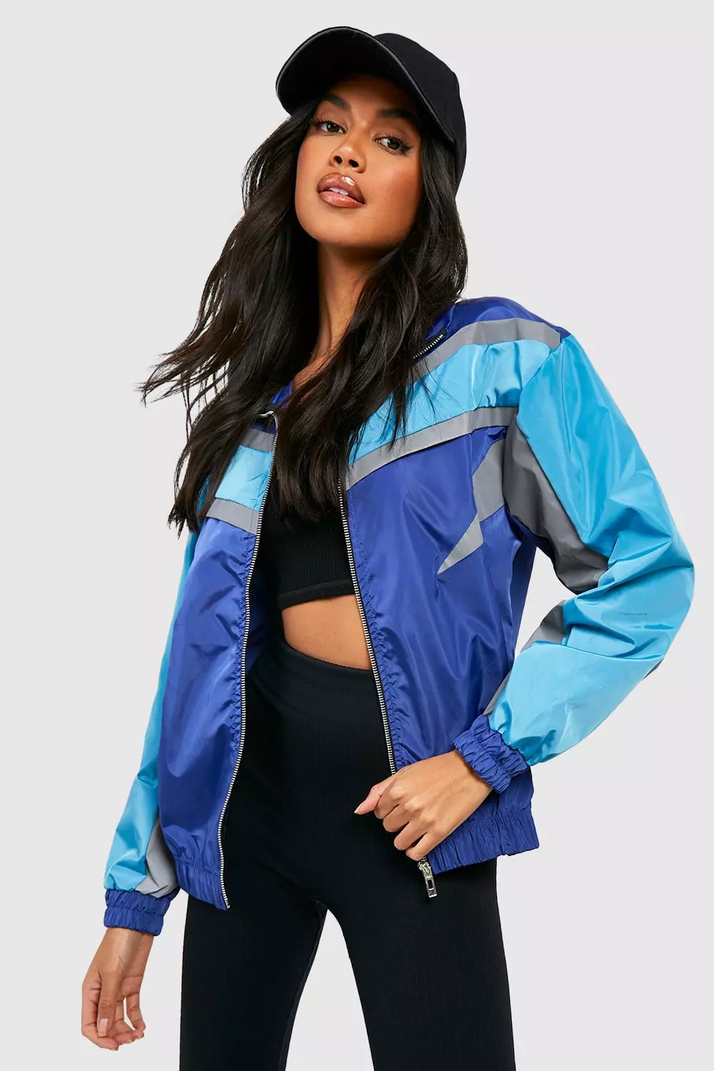 Reflective bomber deals jacket womens