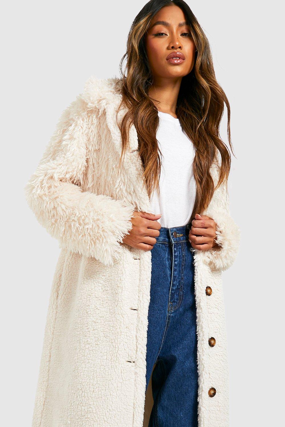 boohoo Plus Size Oversized Faux Fur Jacket