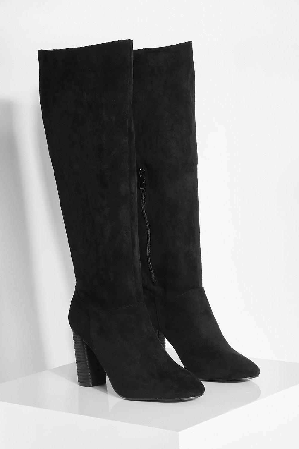 Boohoo block store heel boots