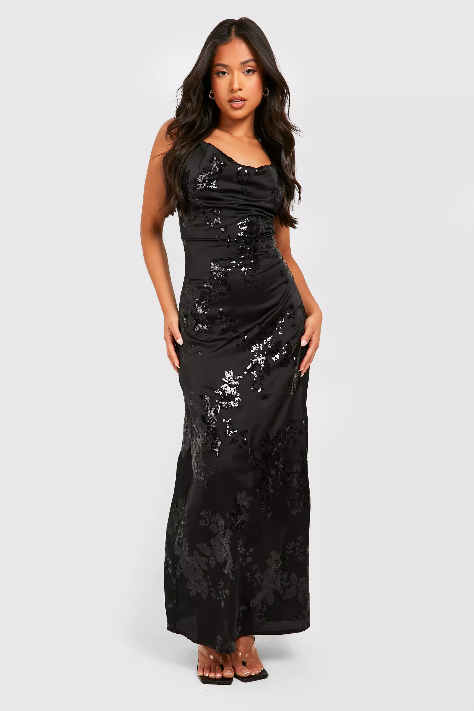 Sequin maxi hotsell dress petite