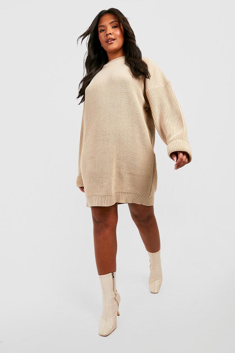 Stone Plus Knitted Jumper Dress   image number 1